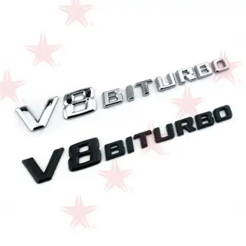 Для Benz BITURBO Авто 3D Наклейки Автомобиль ABS Буква Логотип Авто Крыло Боковая наклейка Аксессуары для стайлинга автомобиля