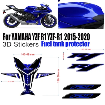 3D Наклейки Для YAMAHA YZF R1 YZF-R1 Наклейки Наклейка Бак Протектор Защита мотоцикла 2015 - 2020Эмблема TankPad