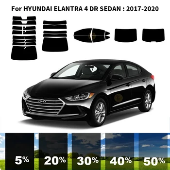  Предварительно нарезанная нанокерамика Автомобильный УФ-комплект тонировки окон Автомобильная оконная пленка для HYUNDAI ELANTRA 4 DR SEDAN 2017-2020