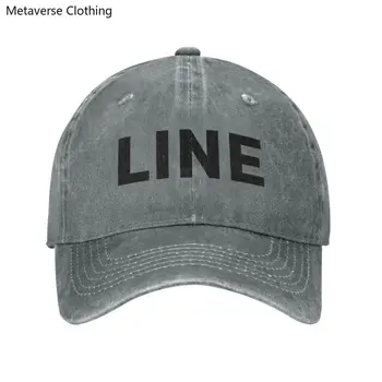 LINE Логотип Бейсболки в стиле унисекс Потертые выстиранные кепки Шляпа Классический На открытом воздухе Бег Гольф Подарок Snapback Кепка